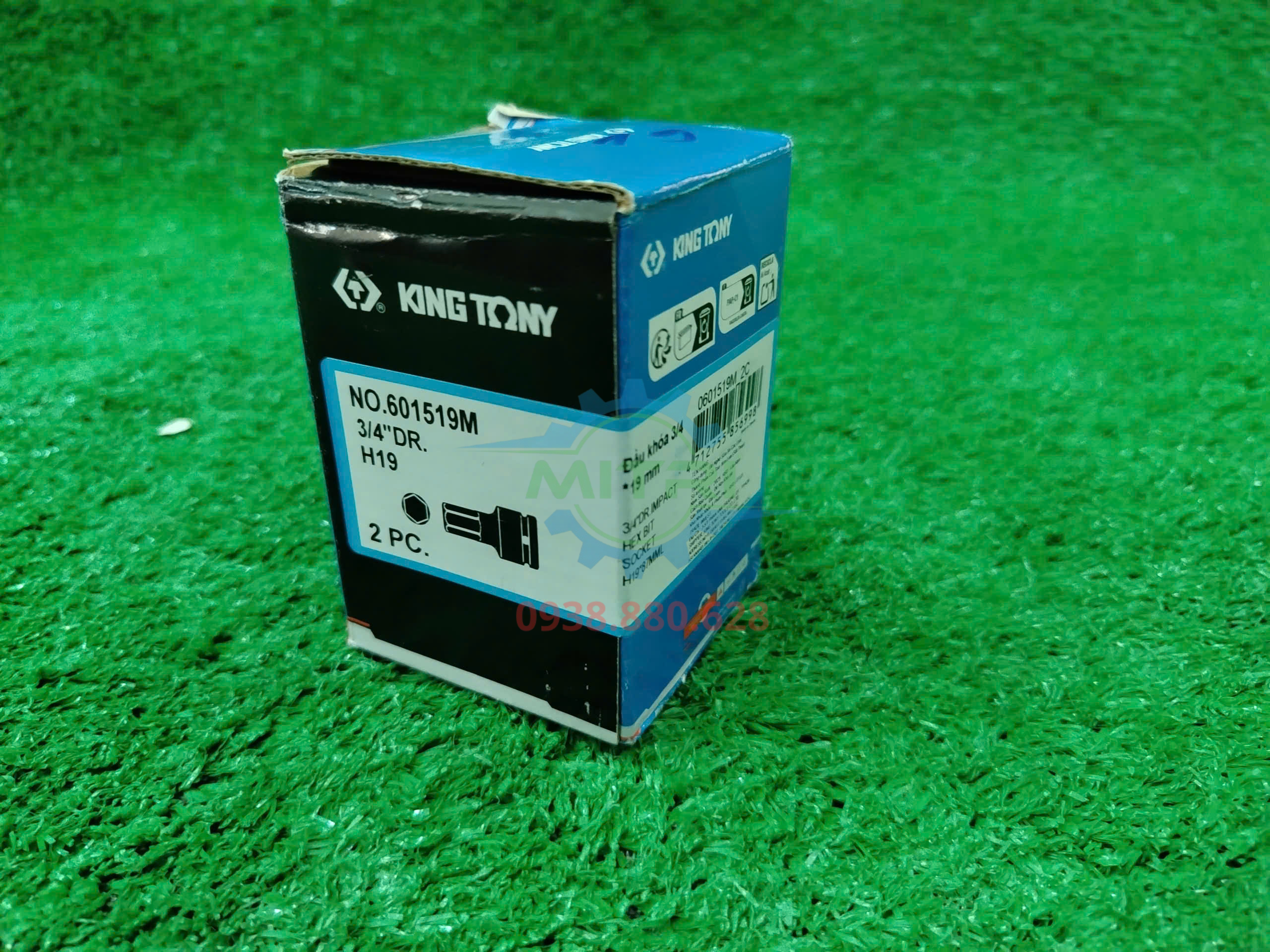 Kích thước thực tế đầu tuýp H19 Kingtony 601519M dài 87mm chính xác tuyệt đối