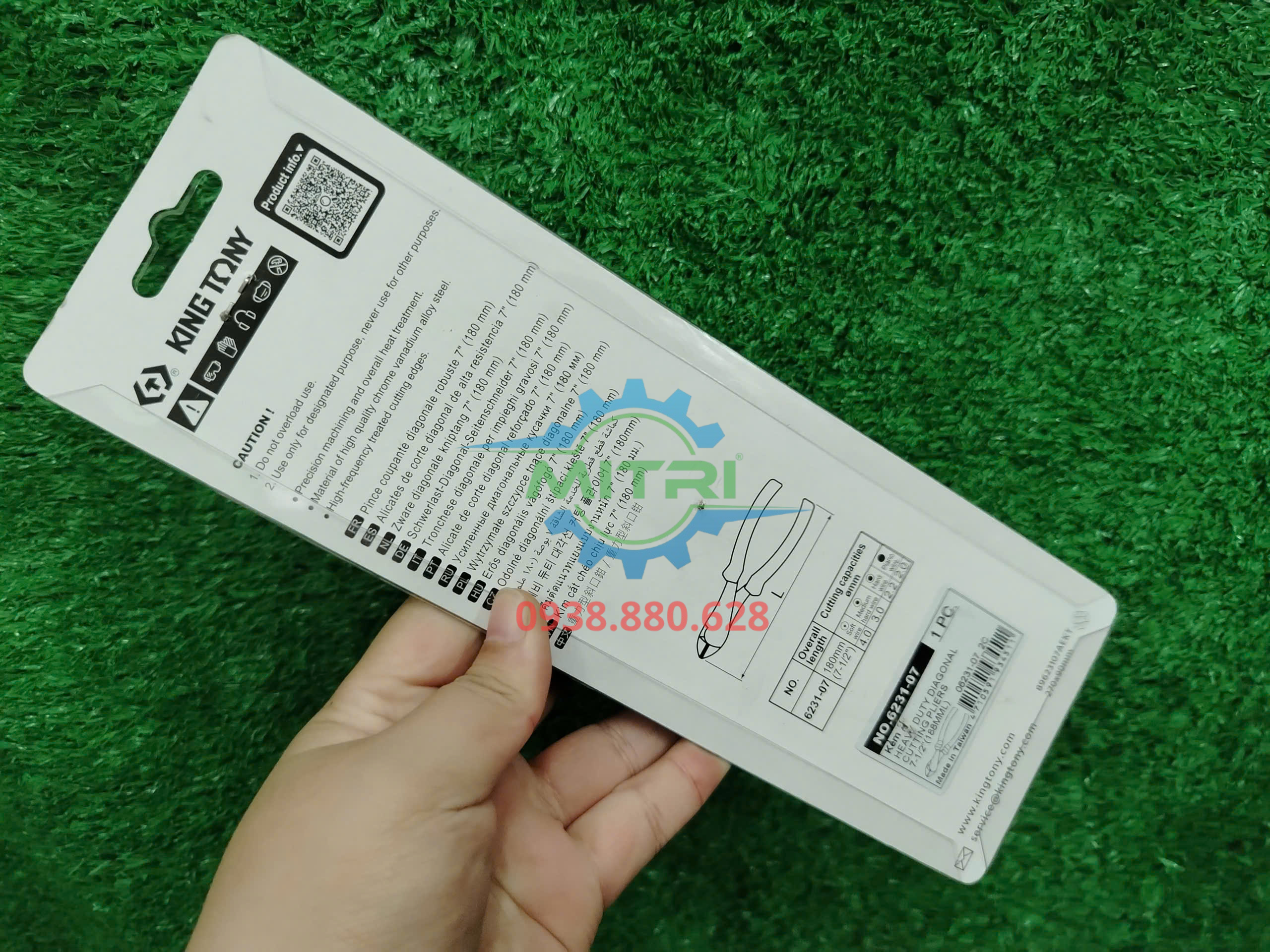 Tay cầm chống trượt PP+TPR của kìm Kingtony 6231-07