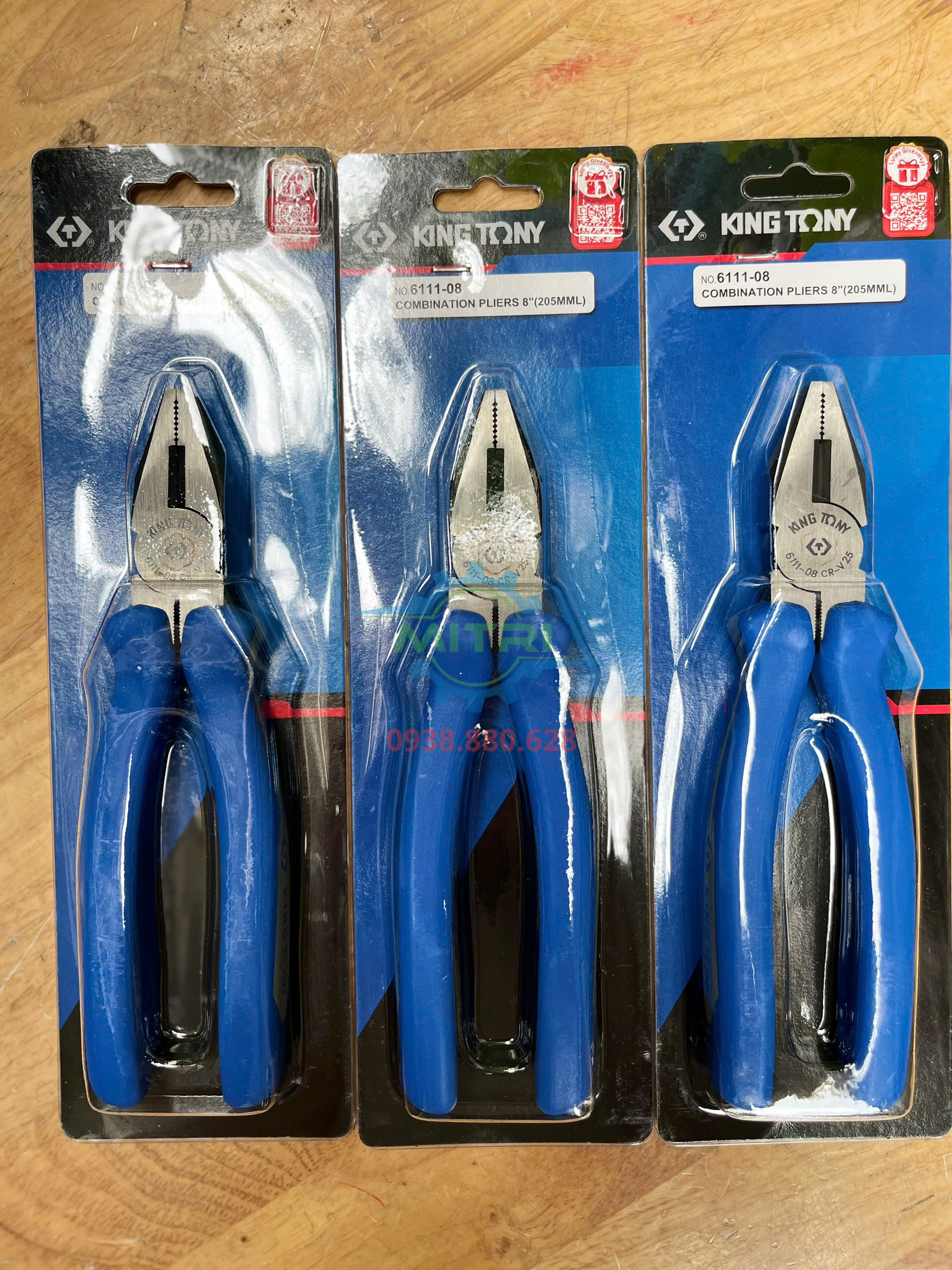 Kìm điện Kingtony 6111-08 8 inch chính hãng