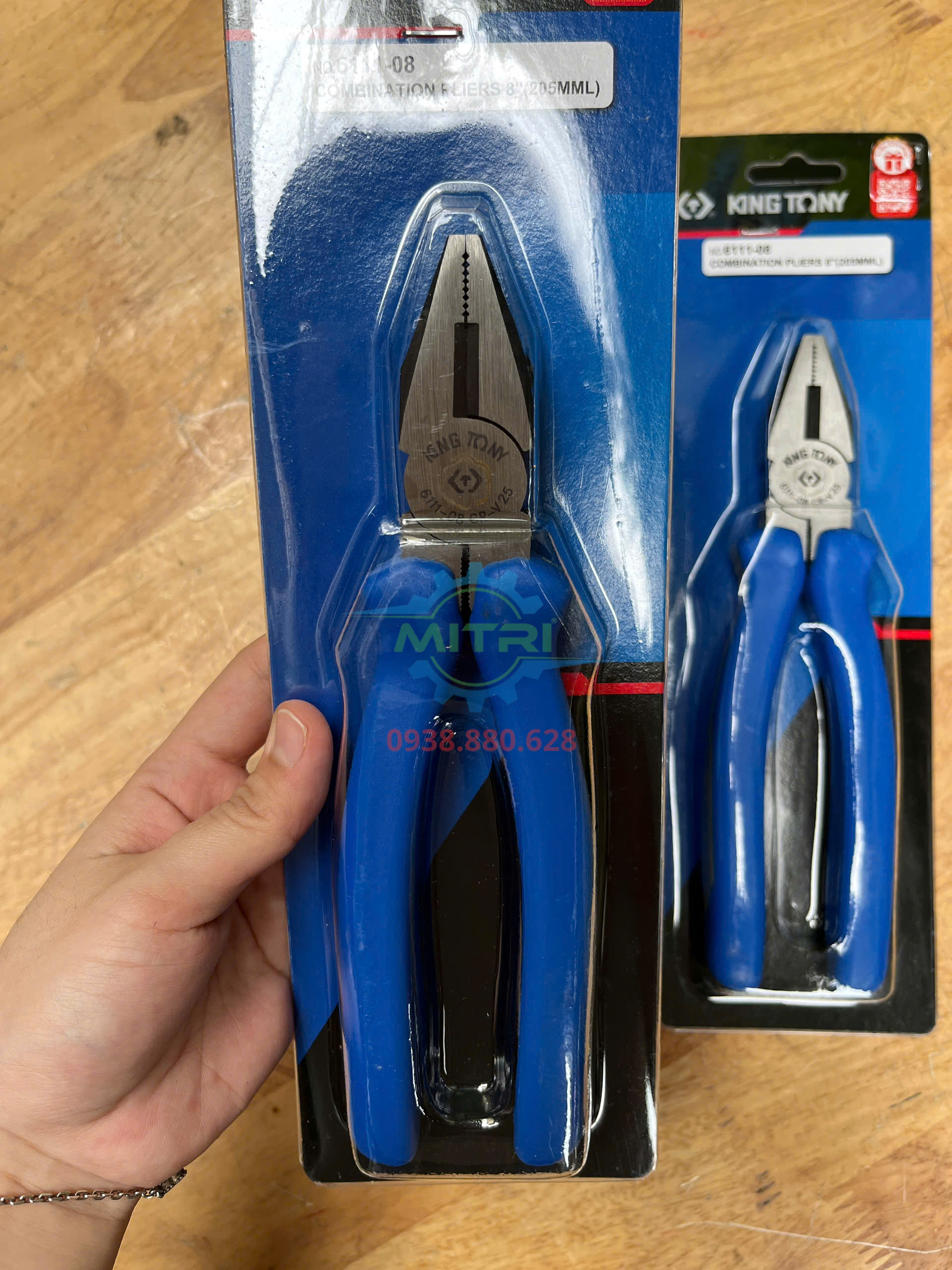 Kìm điện 8 inch Kingtony 6111-08 dùng cho cơ khí và điện