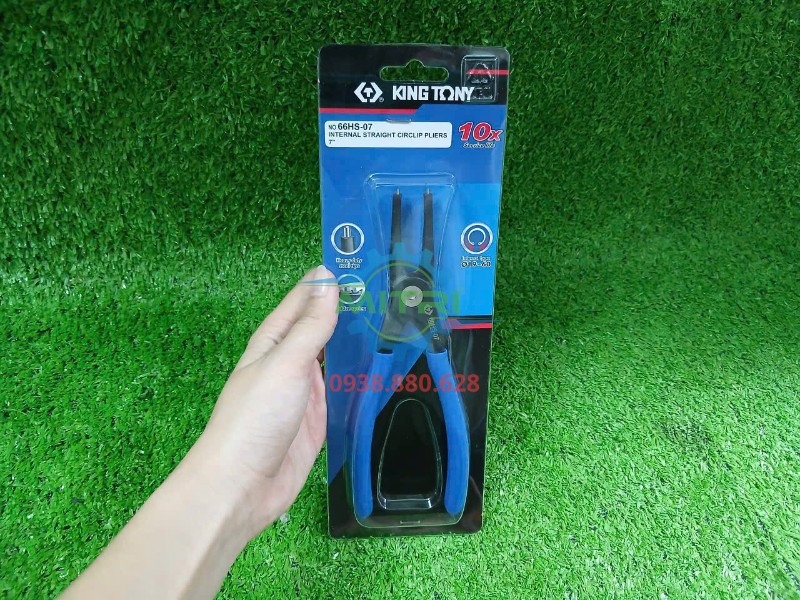 Kìm mở phe Kingtony 66HS-07 nguyên vỉ cầm tay tham khảo kích thước thực tế