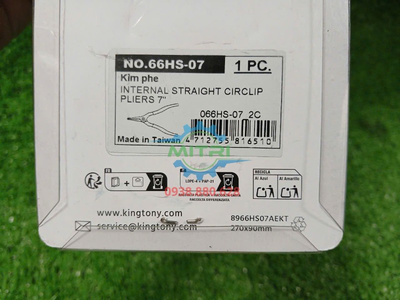 Tem sau thông tin sản phẩm Kingtony 66HS-07