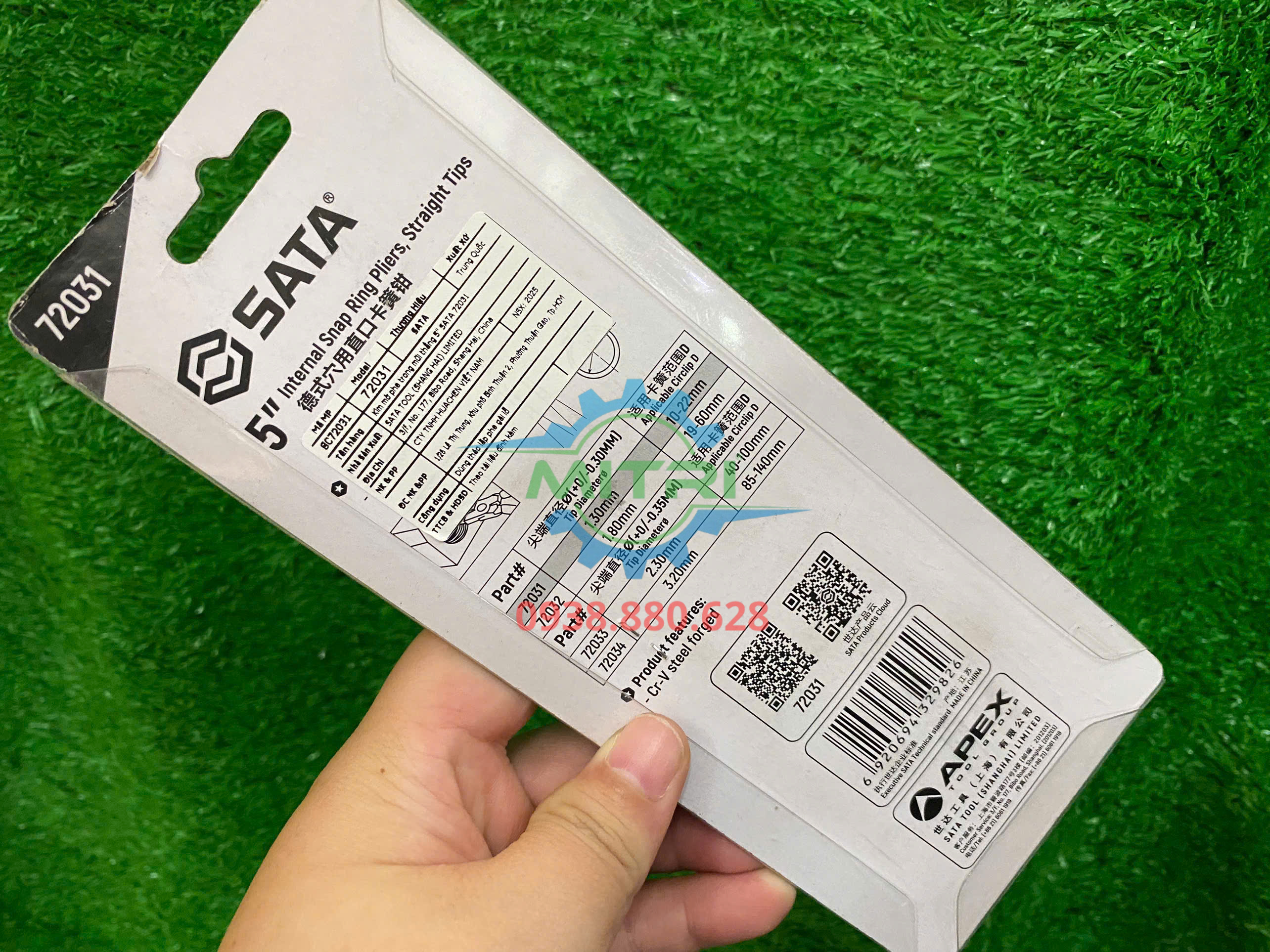 Ứng dụng kìm mở phe trong Sata 72031