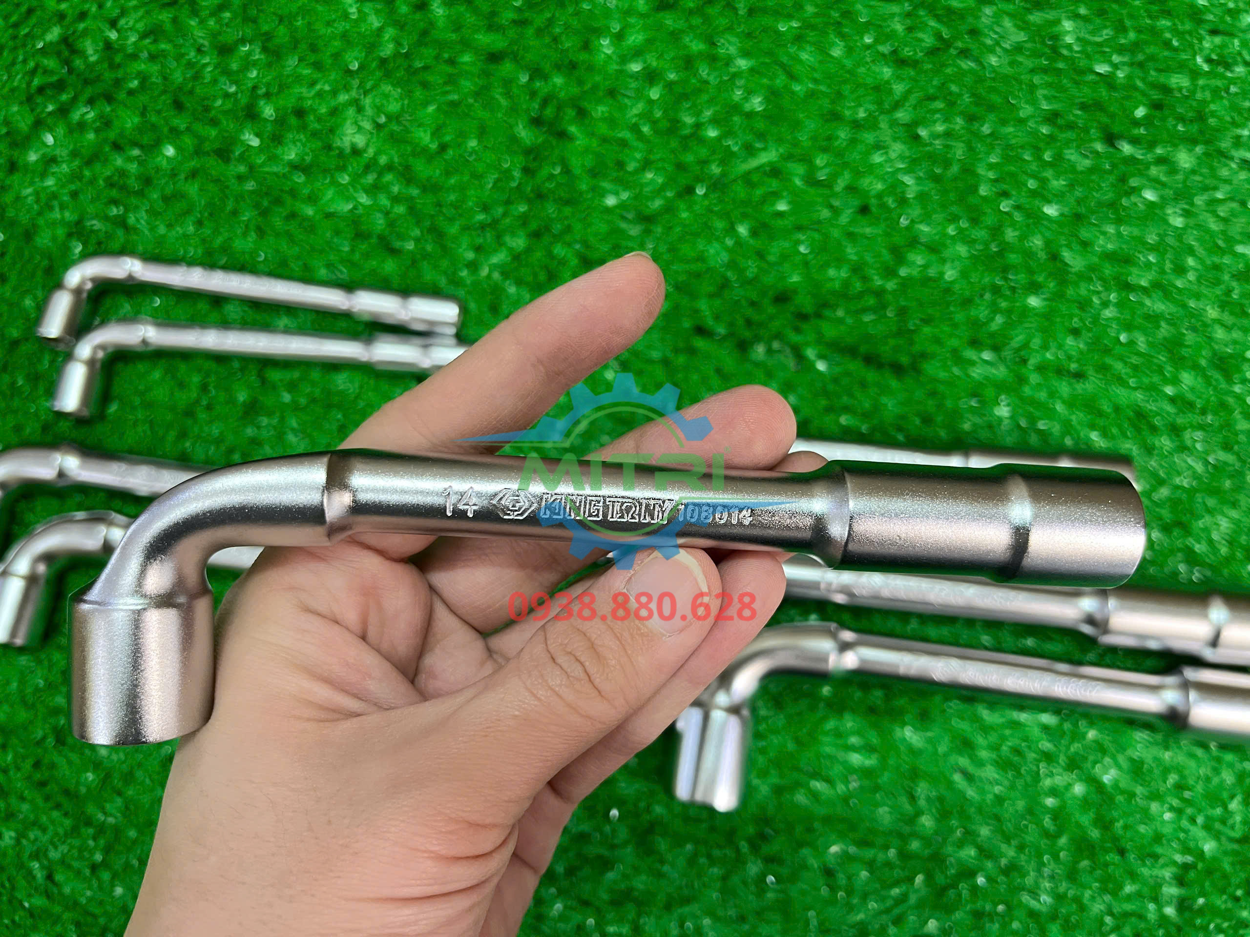 Lỗ xuyên thấu góc chữ L ống điếu Kingtony 14mm