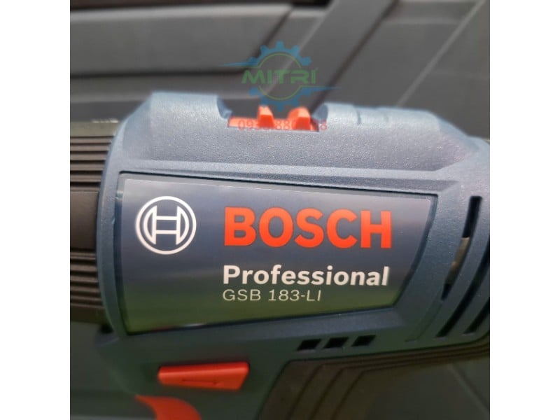 Logo Bosch Professional trên máy khoan Bosch GSB 183-LI chính hãng