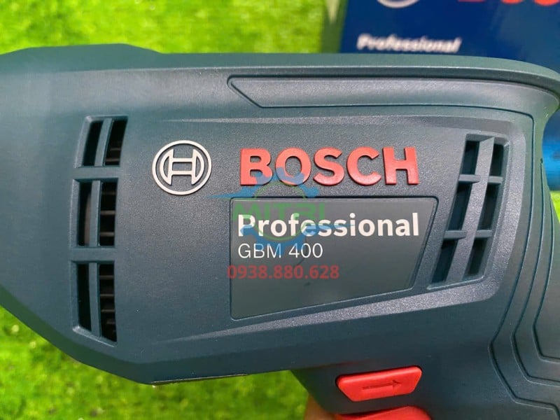 Logo Bosch trên máy khoan GBM 400 chính hãng Logo Bosch trên máy khoan GBM 400 chính hãng