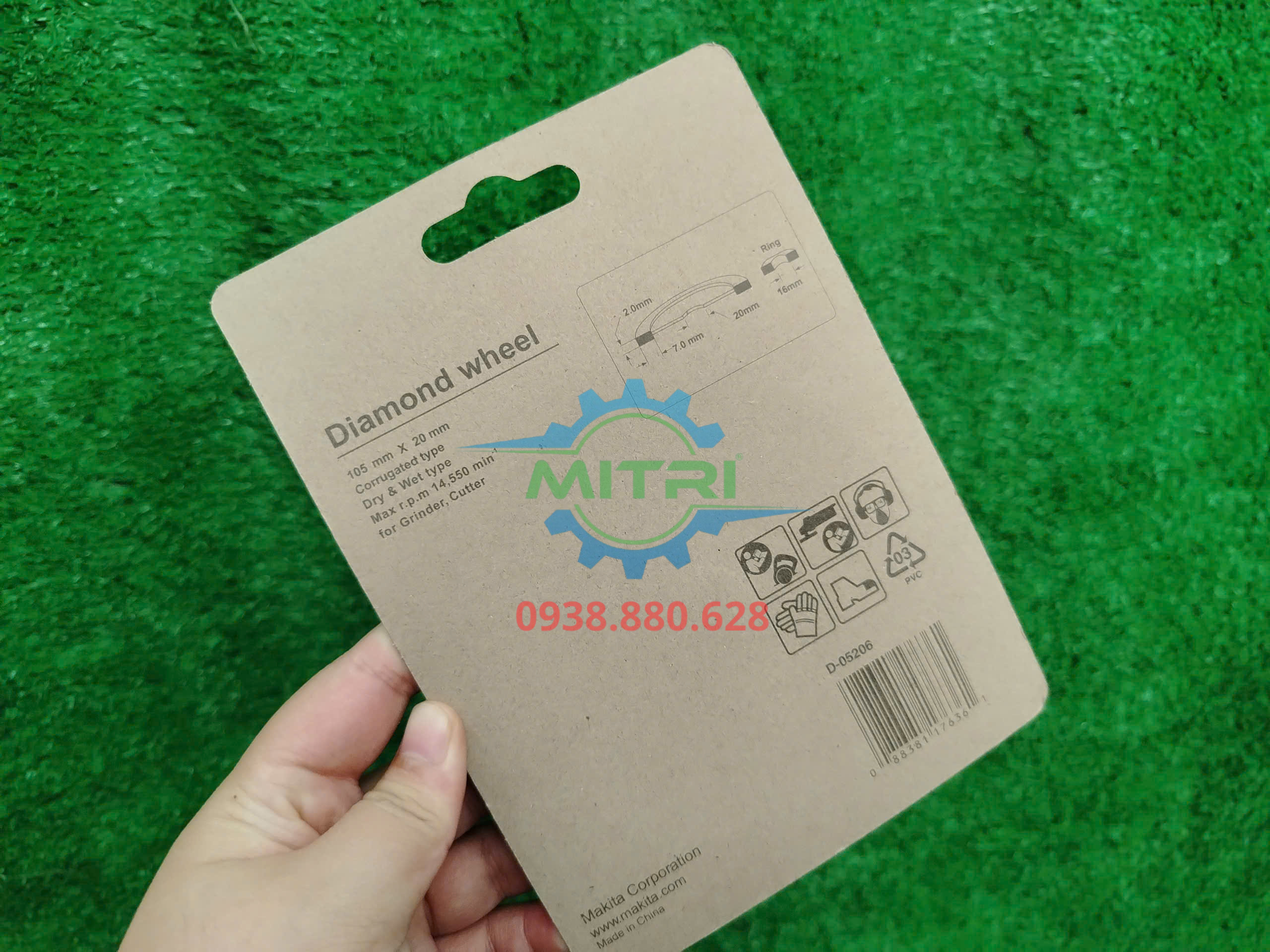 Lưỡi cắt kim cương Makita D-05206 kích thước 105x20mm chính hãng