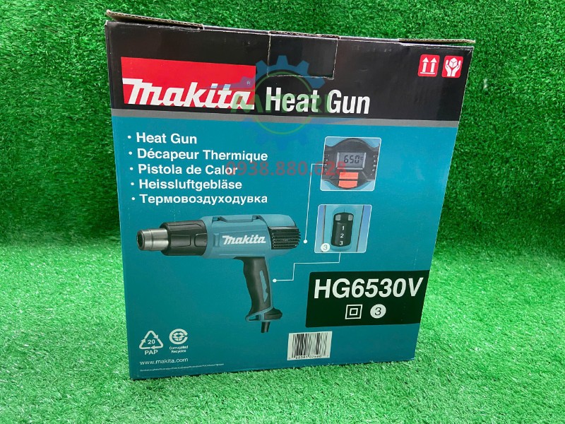Mã model Makita HG6530V trên thân máy