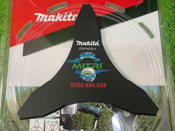 Lưỡi cắt cỏ cho máy chạy xăng Makita D-66036 hoạt động bền bỉ ở dải vòng tua cao không lo biến dạng