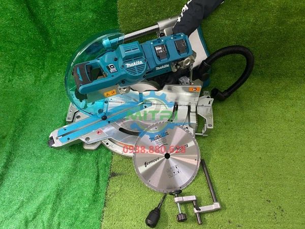 Máy cưa đa góc trượt dùng pin Makita DLS211Z 36V combo 2 pin 5Ah 1 sạc chính hãng Minh Triết