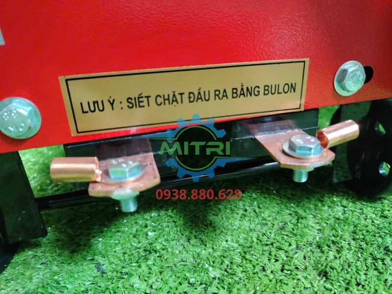Cọc đầu ra và tem lưu ý máy hàn Hồng Ký HK H250D