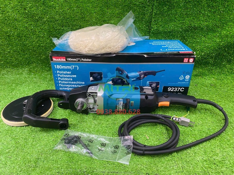 Máy đánh bóng Makita 9237C kèm hộp và phụ kiện thực tế