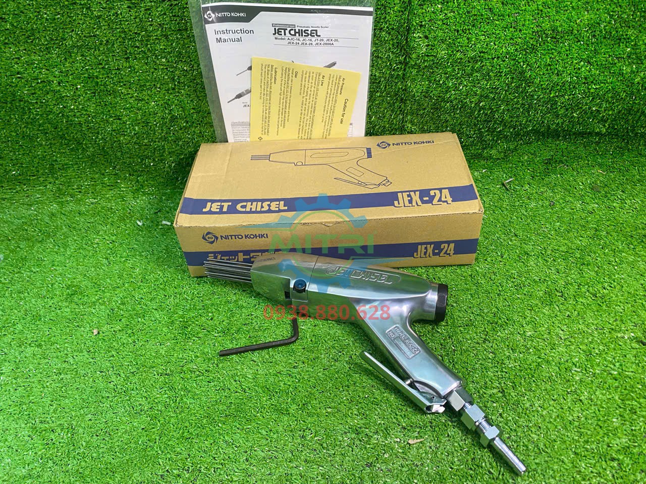 Máy gõ rỉ sét Nitto JEX-24 tiếp cận bề mặt lồi lõm