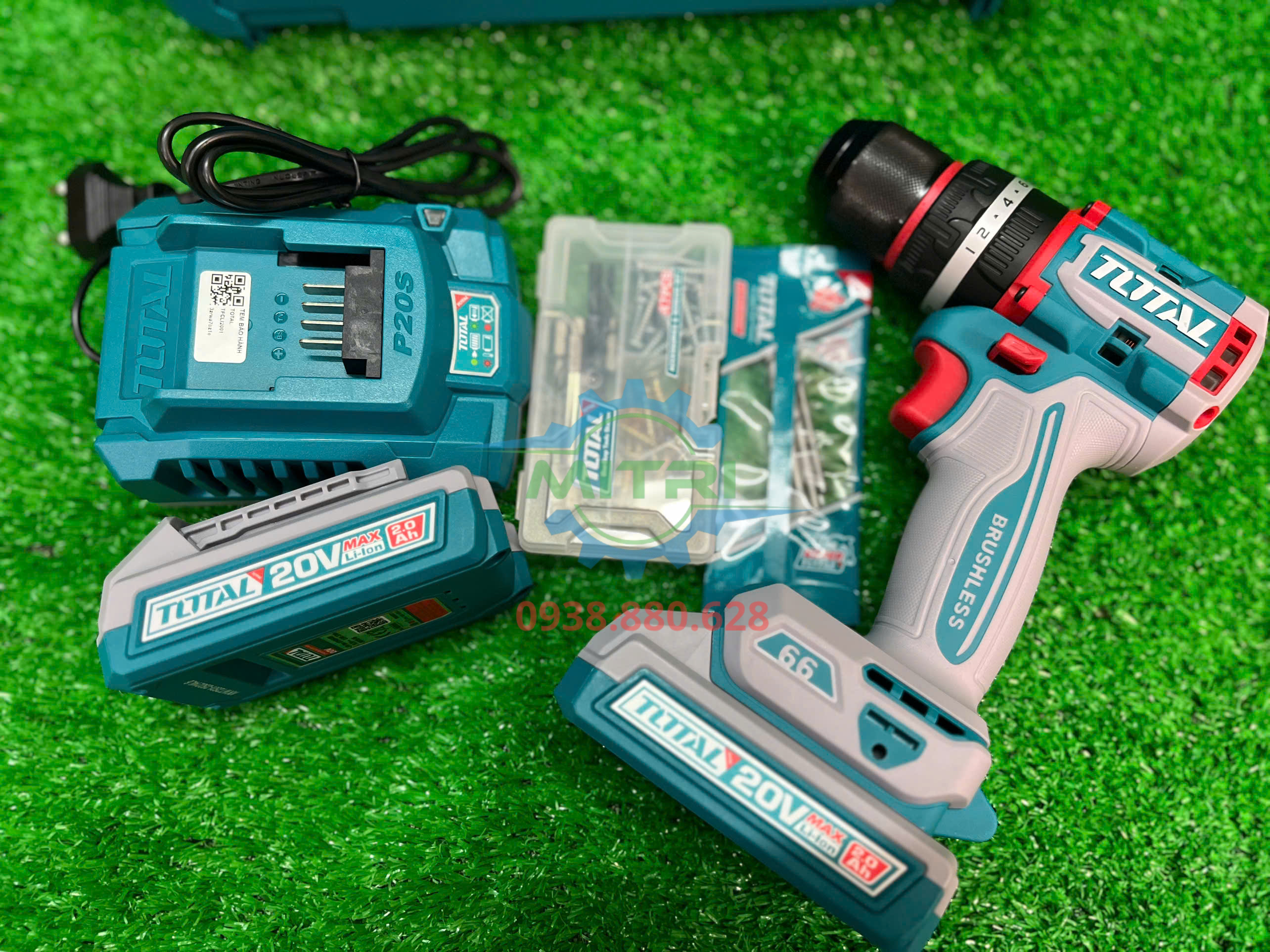 Máy khoan búa Total TIDLI20668 20V với động cơ không chổi than