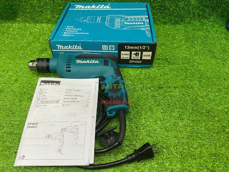 Máy khoan Makita DP4020 630W máy kèm hộp và tài liệu hướng dẫn