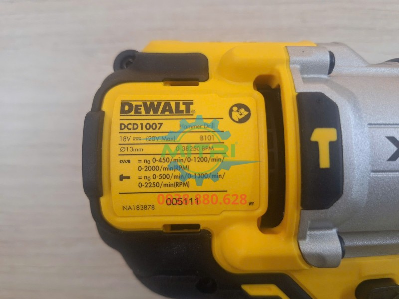 Máy khoan pin Dewalt DCD1007N-B1 chính hãng