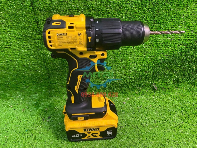 Máy khoan pin DEWALT DCD709N toàn thân bên trái