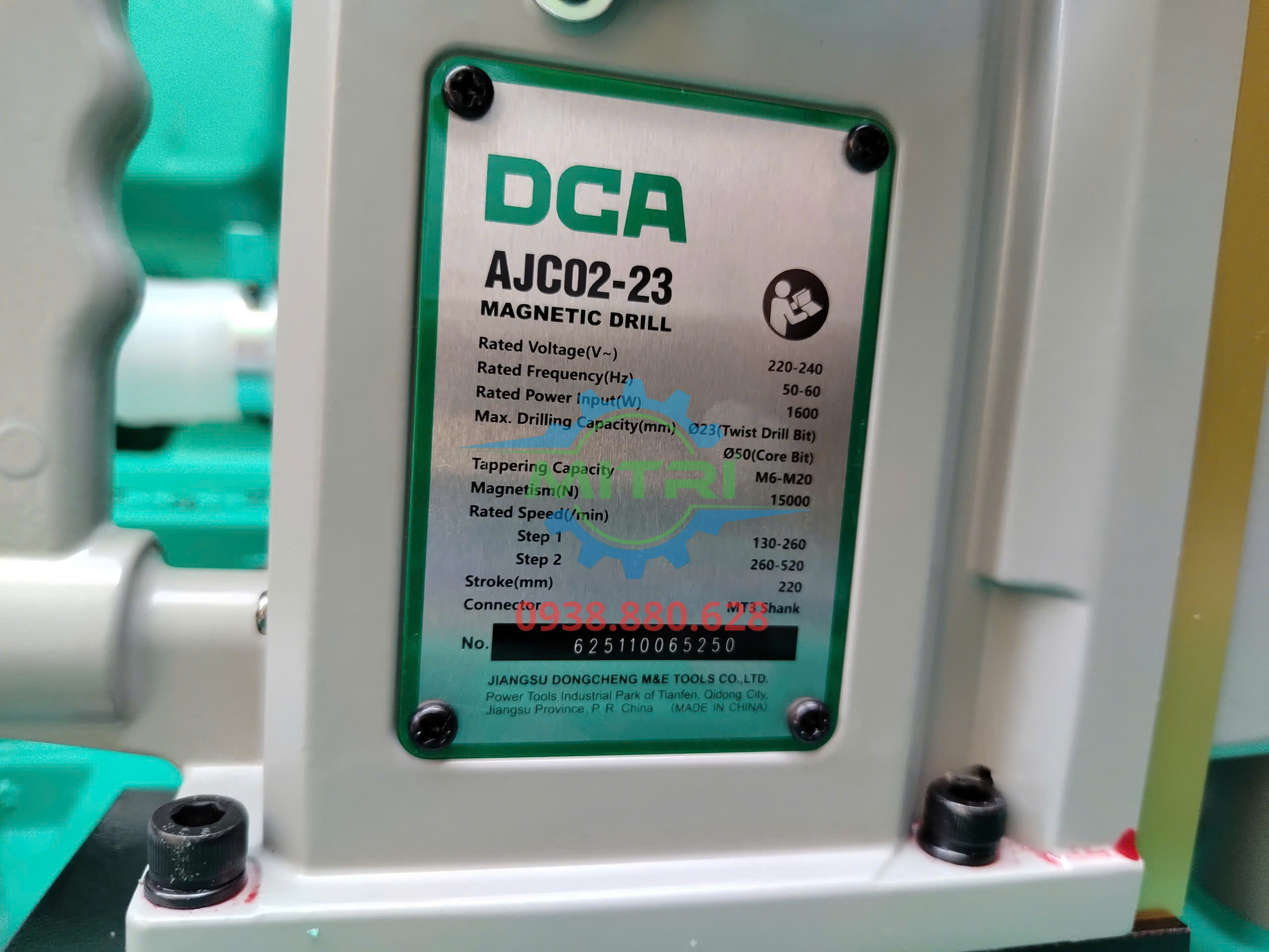 Trục máy chính xác của máy khoan từ DCA AJC02-23 cho khả năng khoan thép phi 23mm