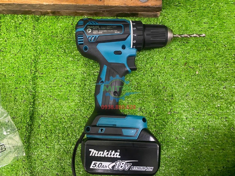 Máy khoan vặn vít Makita DDF485Z chính diện 18V BL
