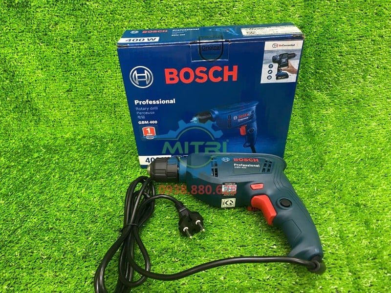 Máy khoan xoay Bosch GBM 400 400W đầu cặp 10mm chính hãng Máy khoan xoay Bosch GBM 400 400W đầu cặp 10mm chính hãng