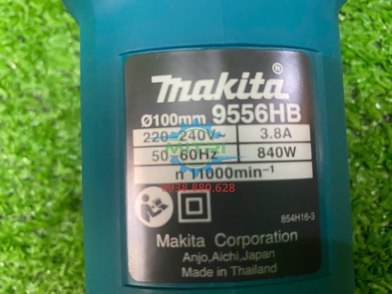 Tem thông số kỹ thuật máy mài Makita 9556HB 100mm 840W