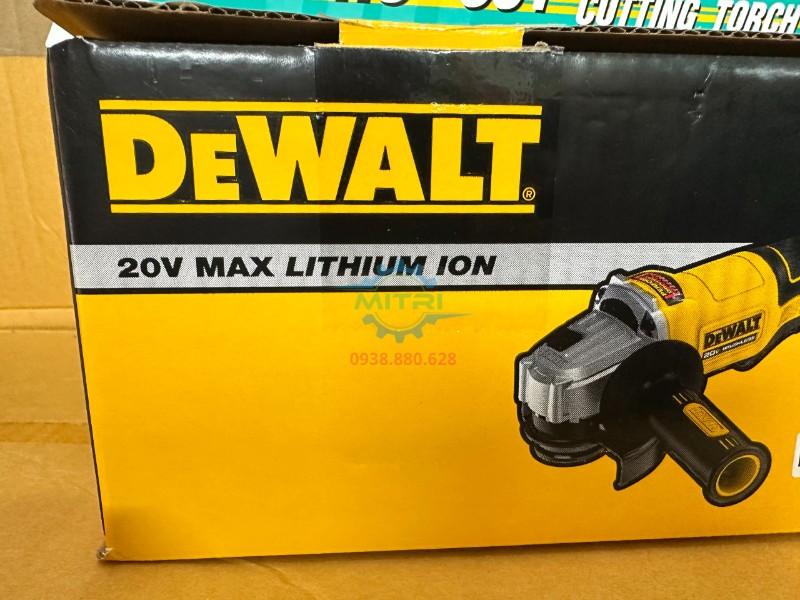 Mặt trước hộp máy mài DeWalt DCG408N