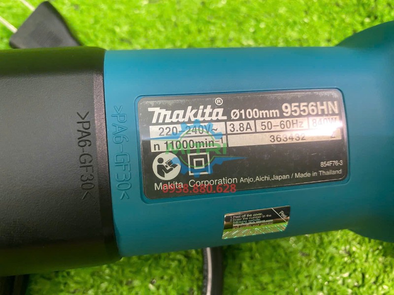 Tem thông số kỹ thuật máy mài góc Makita 9556HN