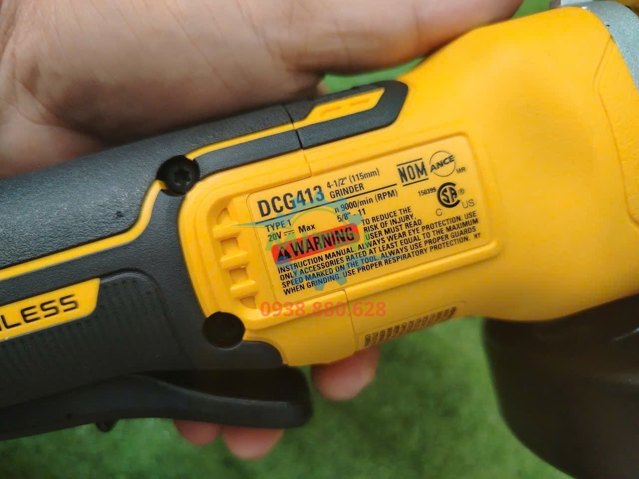 DeWALT DCG413B cho thợ kỹ thuật Máy mài pin DeWALT DCG413B dành cho người dùng kỹ thuật được đào tạo