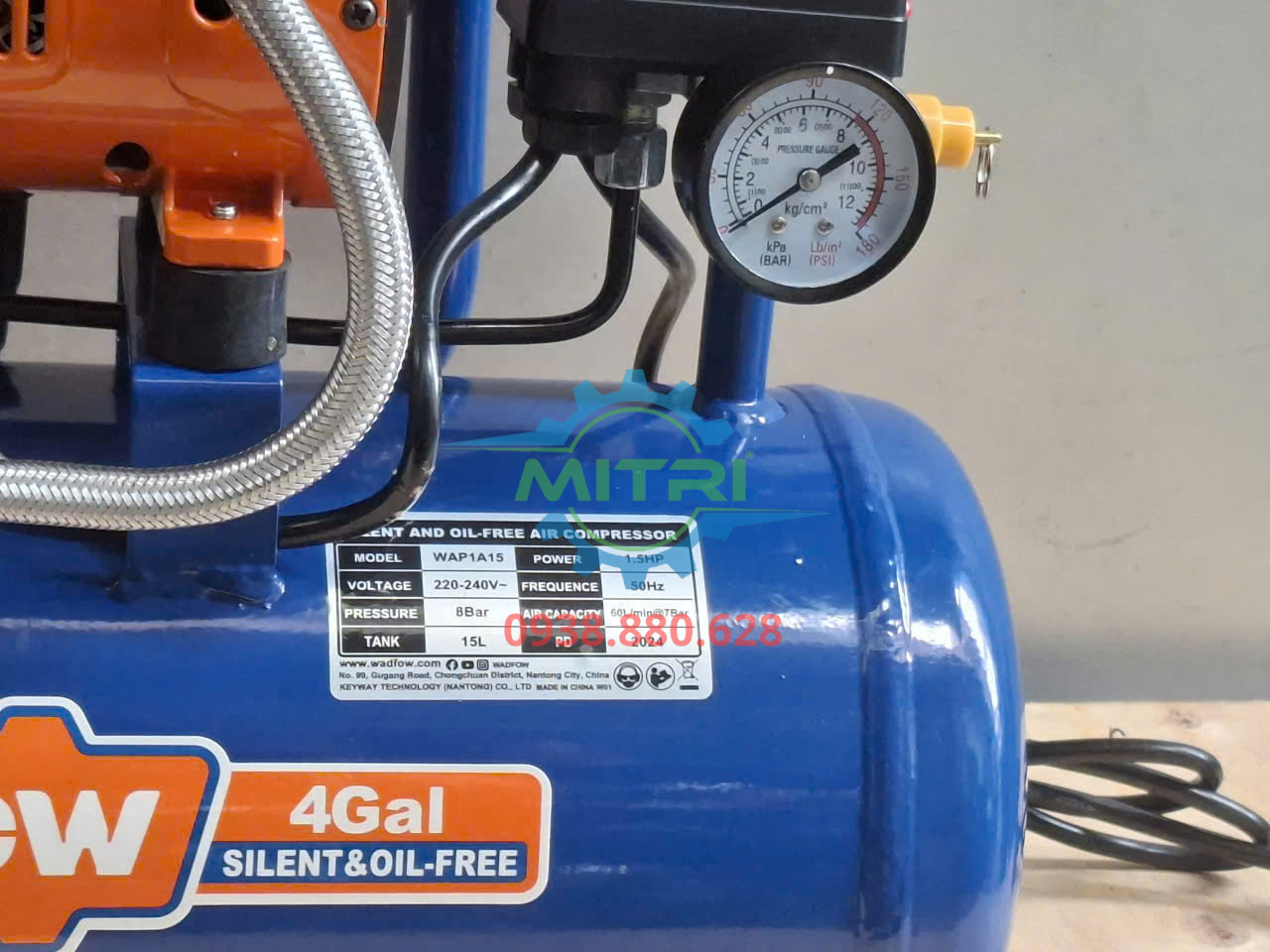 Máy nén khí Wadfow WAP1A15 1100W 15L chính hãng
