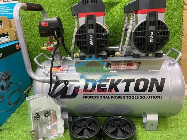 Máy nén khí không dầu bình nhôm Dekton DK-AC3950PROMAX chính diện