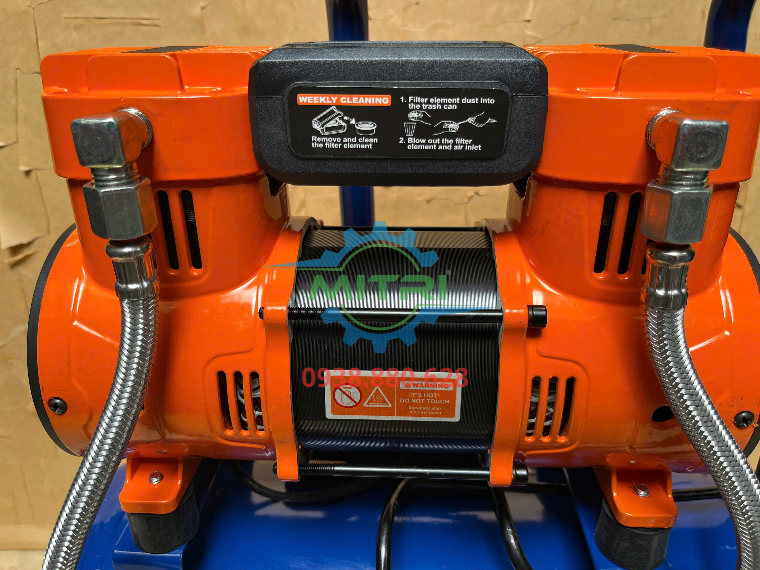 Máy nén khí mini không dầu Wadfow WAP1A15 1100W bình 15L