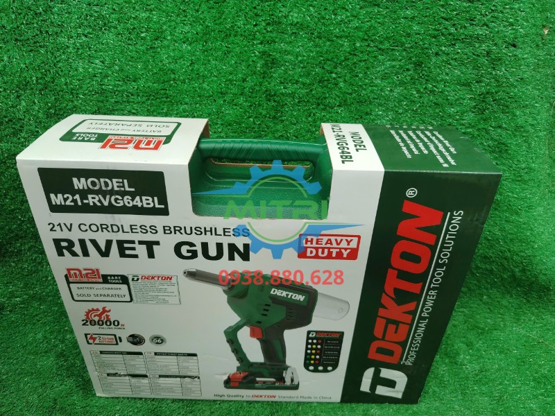 Máy rút rive dùng pin 21V Dekton M21-RVG64BL