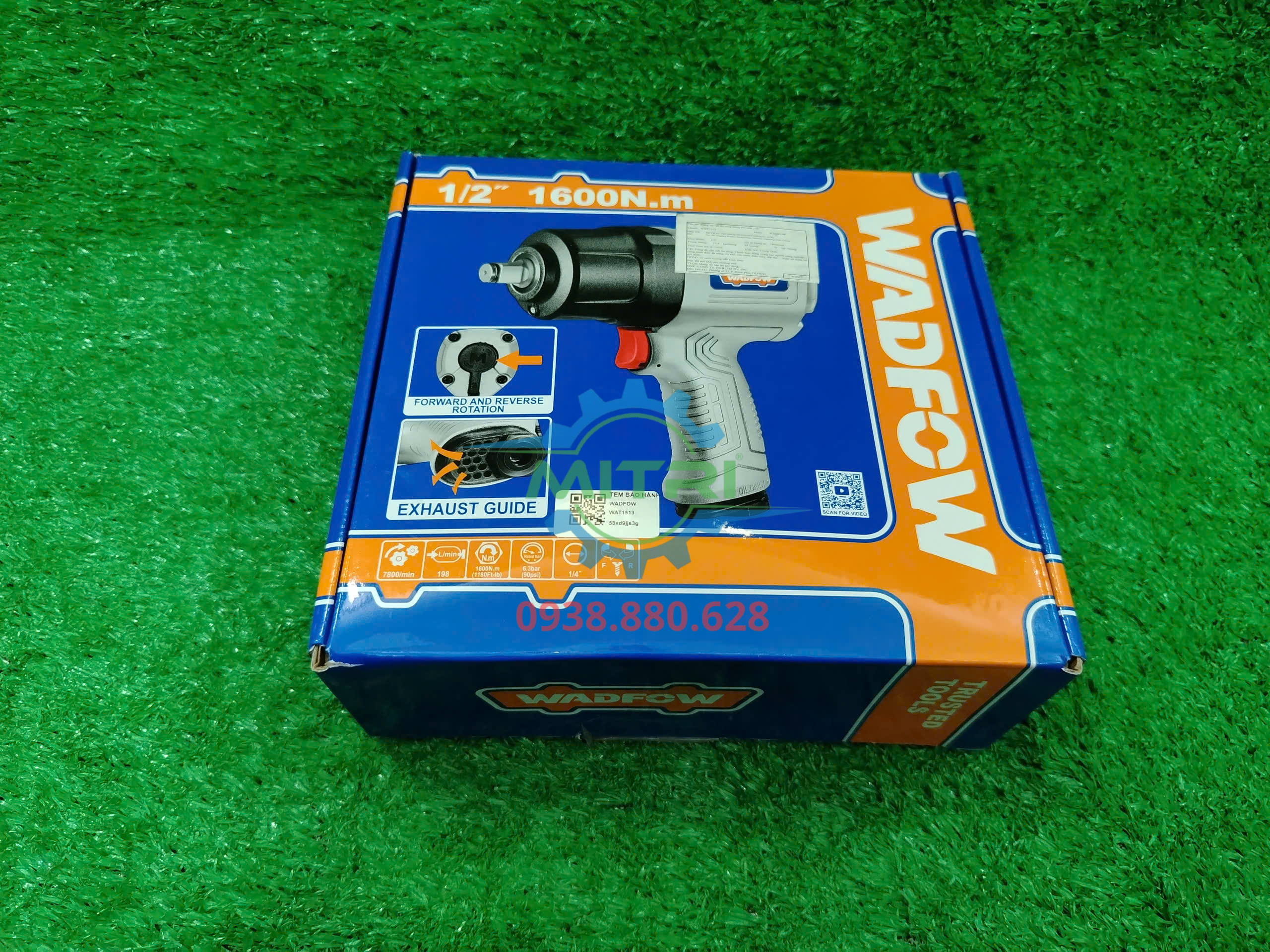 Máy siết bu lông khí nén 1/2 inch Wadfow WAT1513 lực siết 1600Nm