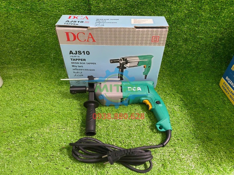 Máy taro ren DCA AJS10 500W M4-M12 trưng bày cùng hộp sản phẩm