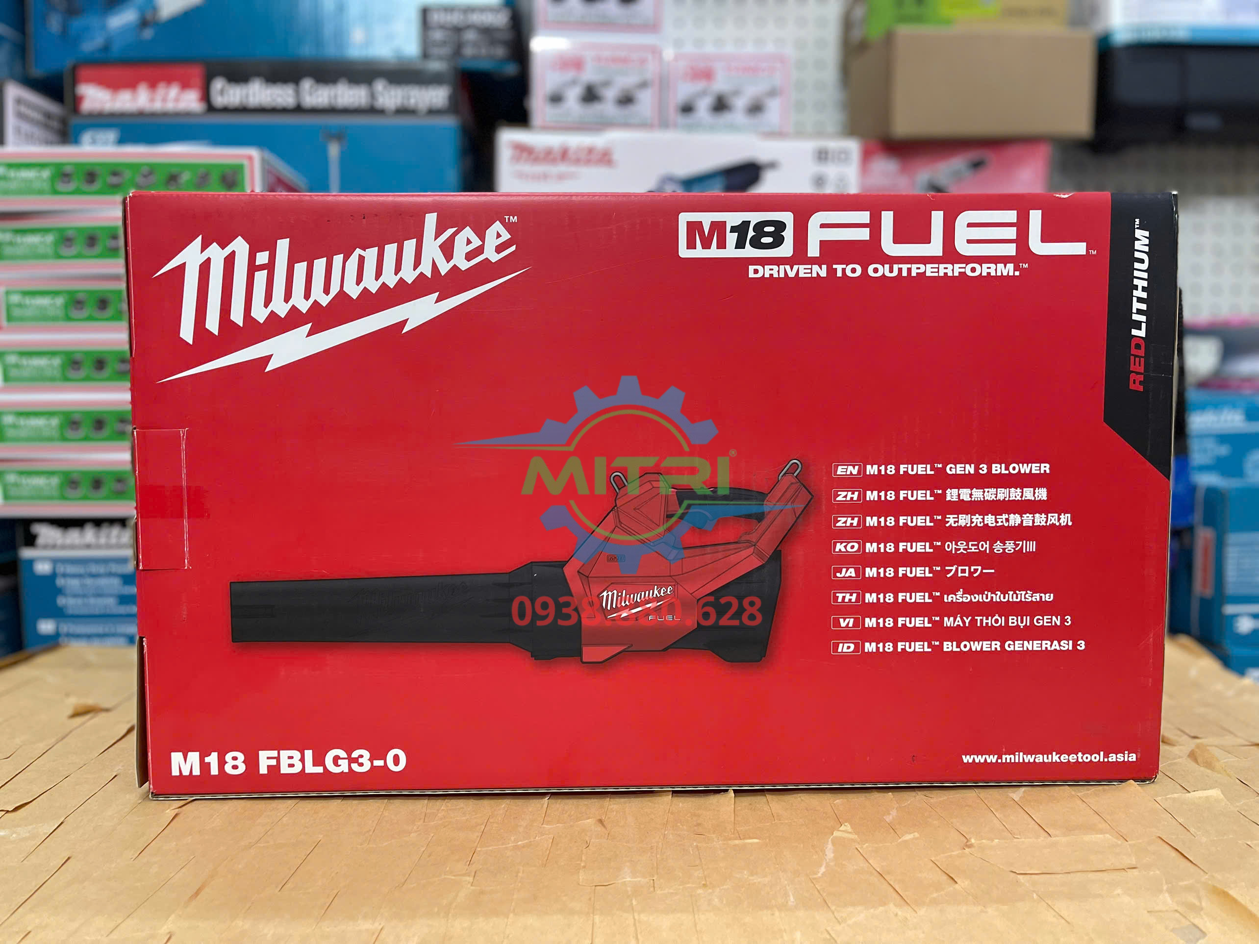 Máy thổi lá dùng pin 18V Milwaukee M18 FBLG3-0 giá tốt tại Minh Triết