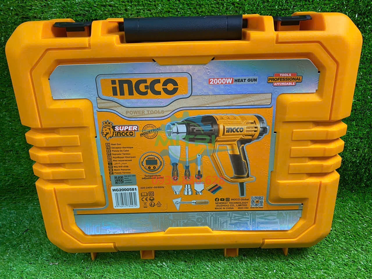 Máy thổi nhiệt INGCO HG2000581 có màn hình LCD hiển thị nhiệt độ