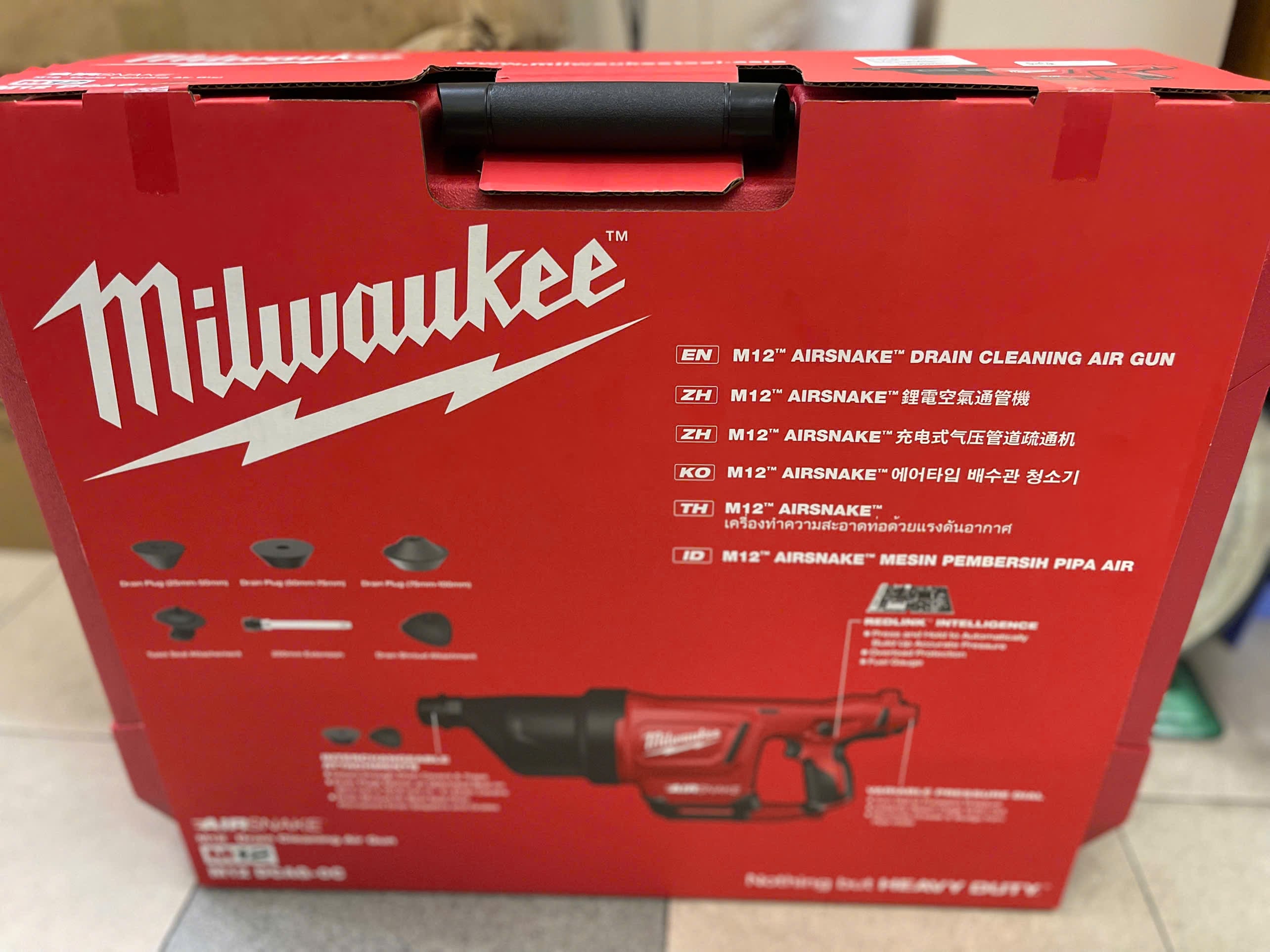 Máy thông tắc hơi Milwaukee M12 DCAG-0C chưa pin sạc