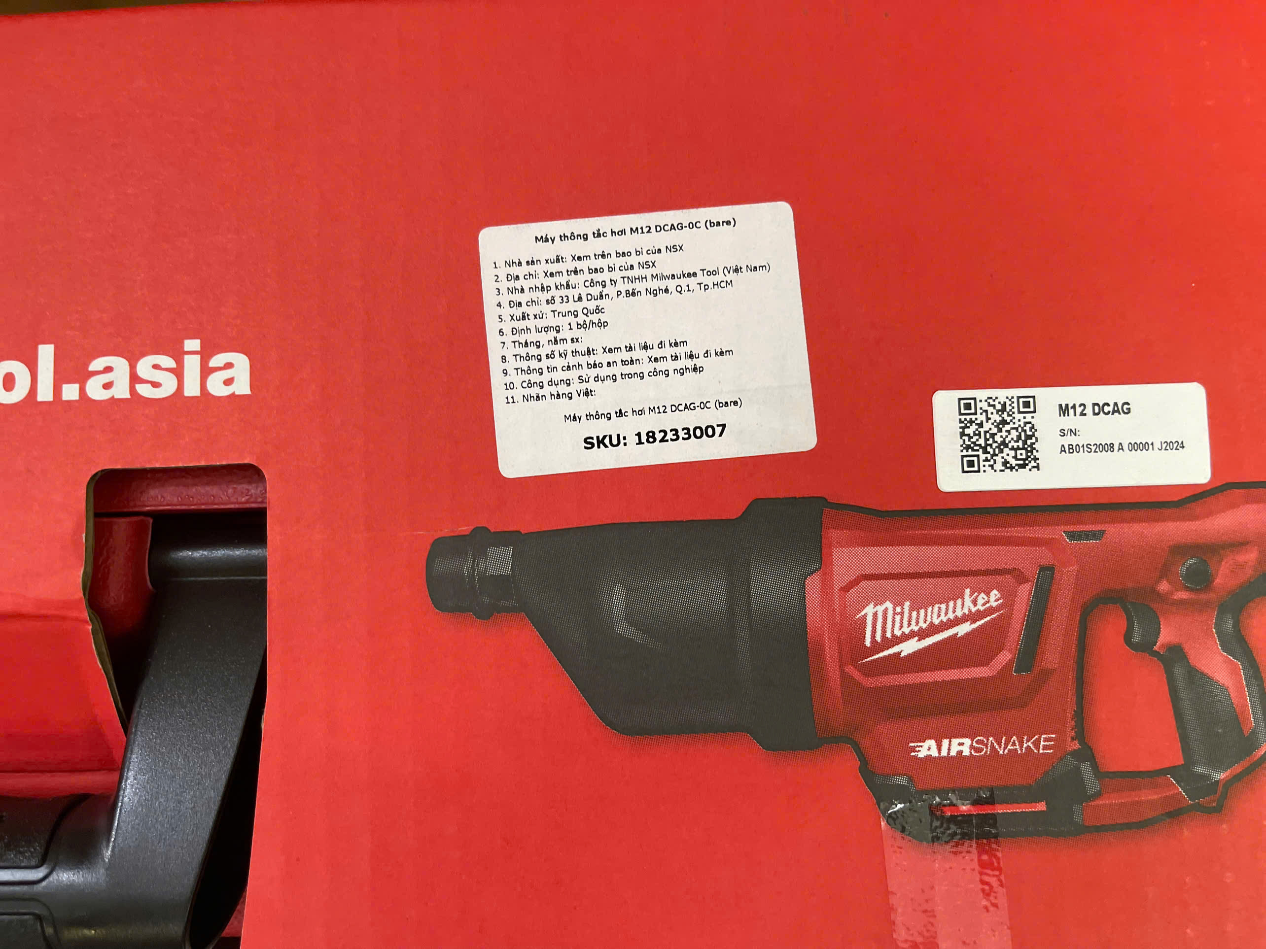 Máy thông tắc hơi Milwaukee M12 DCAG-0C giá tốt