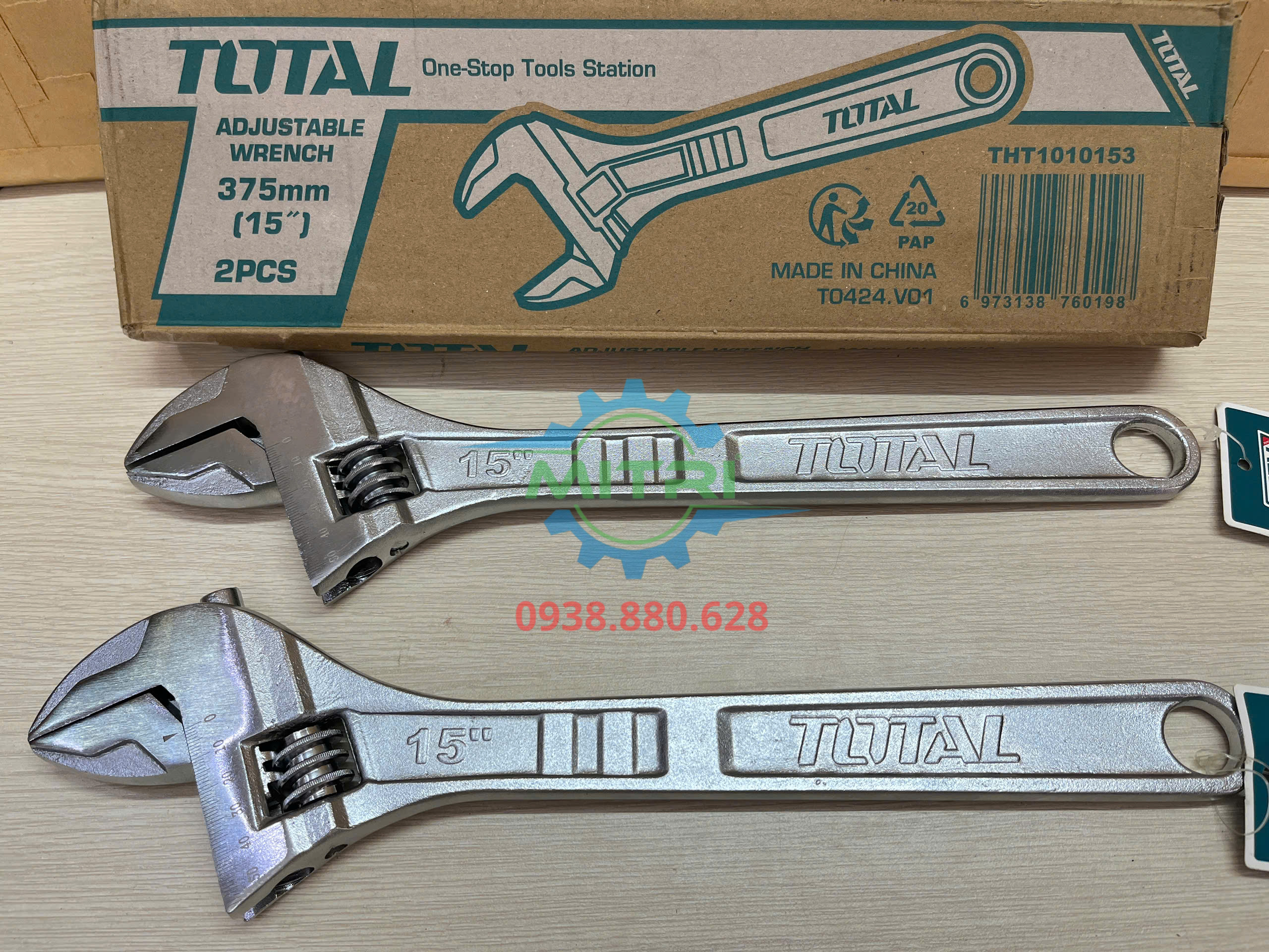 Mỏ lết 15 inch Total THT1010153 thân dài 375mm