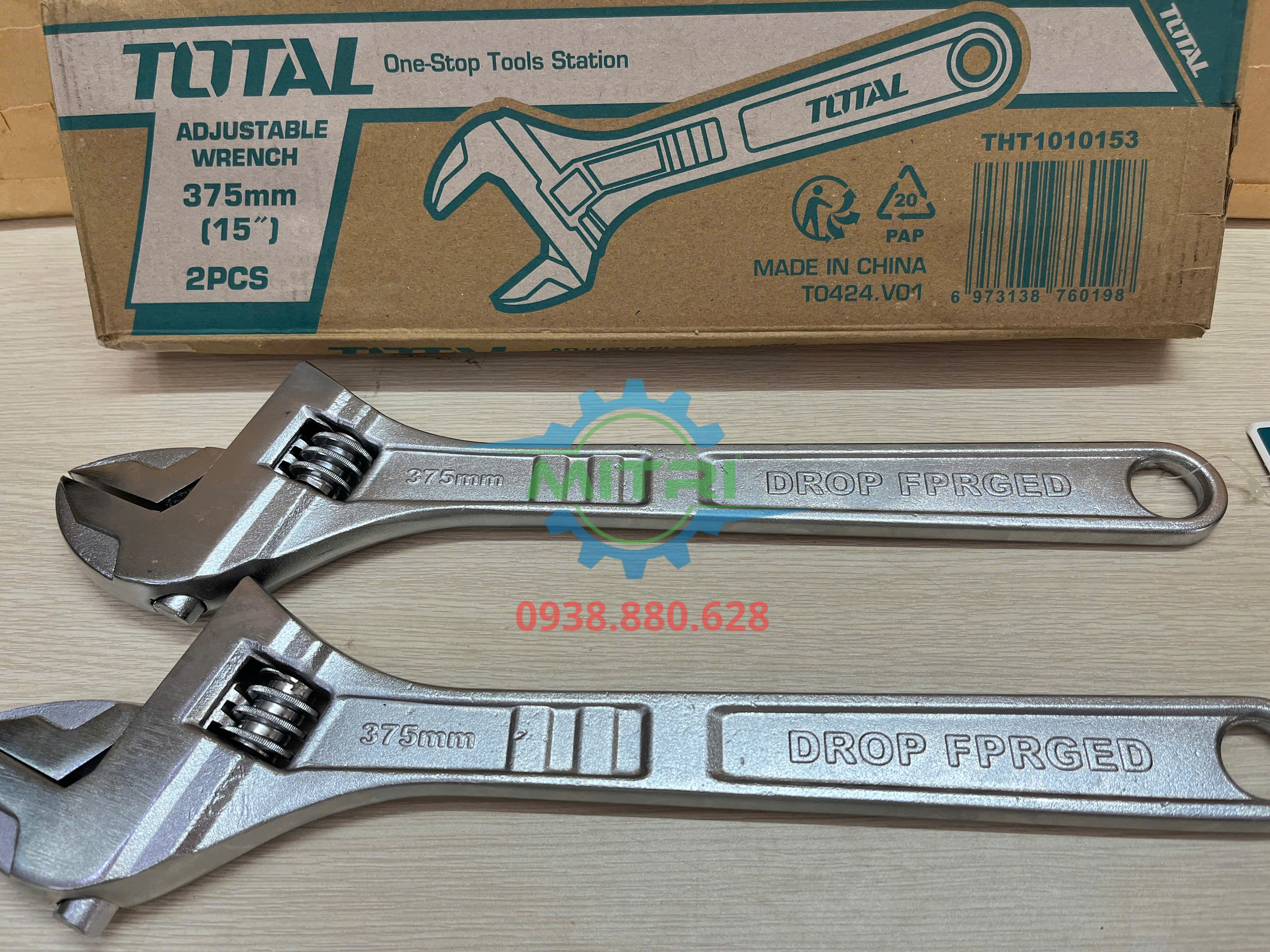 Mỏ lết Total THT1010153 15 inch hàm mở 0 đến 46mm