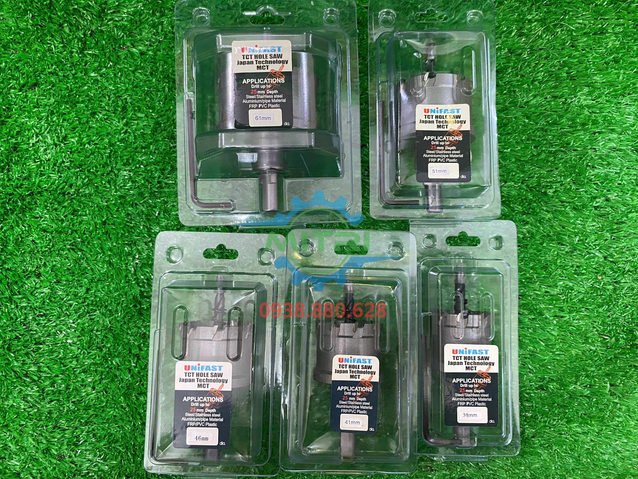 Trọn bộ mũi khoét hợp kim Unifast MCT-61 phi 61