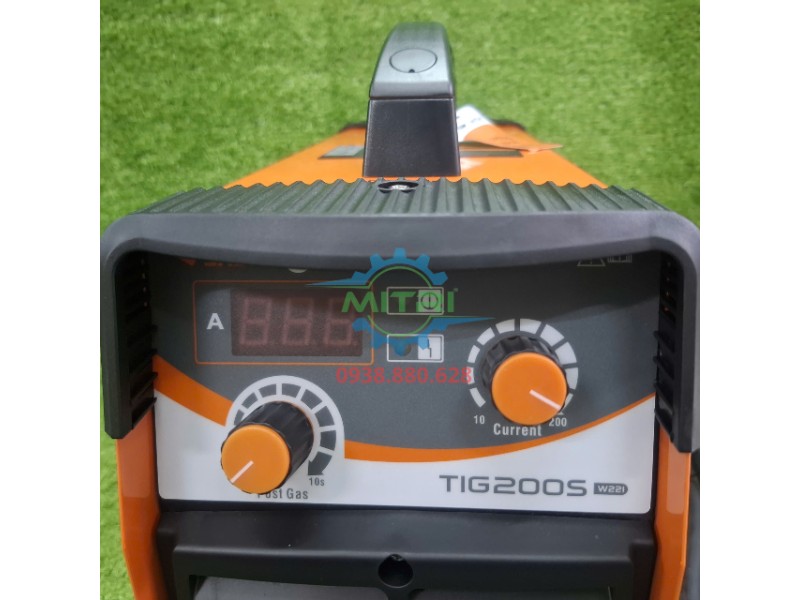 Cận cảnh núm chỉnh dòng hàn vô cấp trên máy Jasic 200S W221