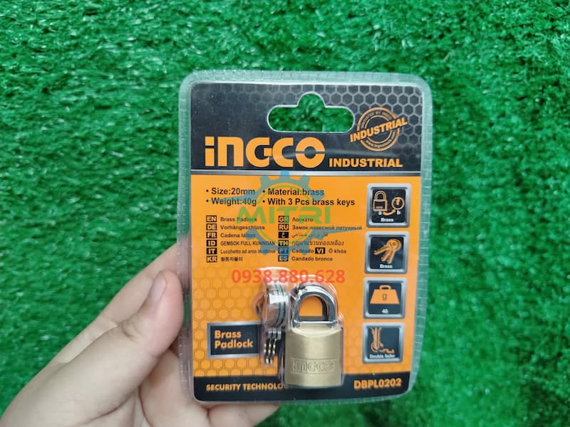 Ổ khóa đồng 20mm INGCO DBPL0202 chi tiết