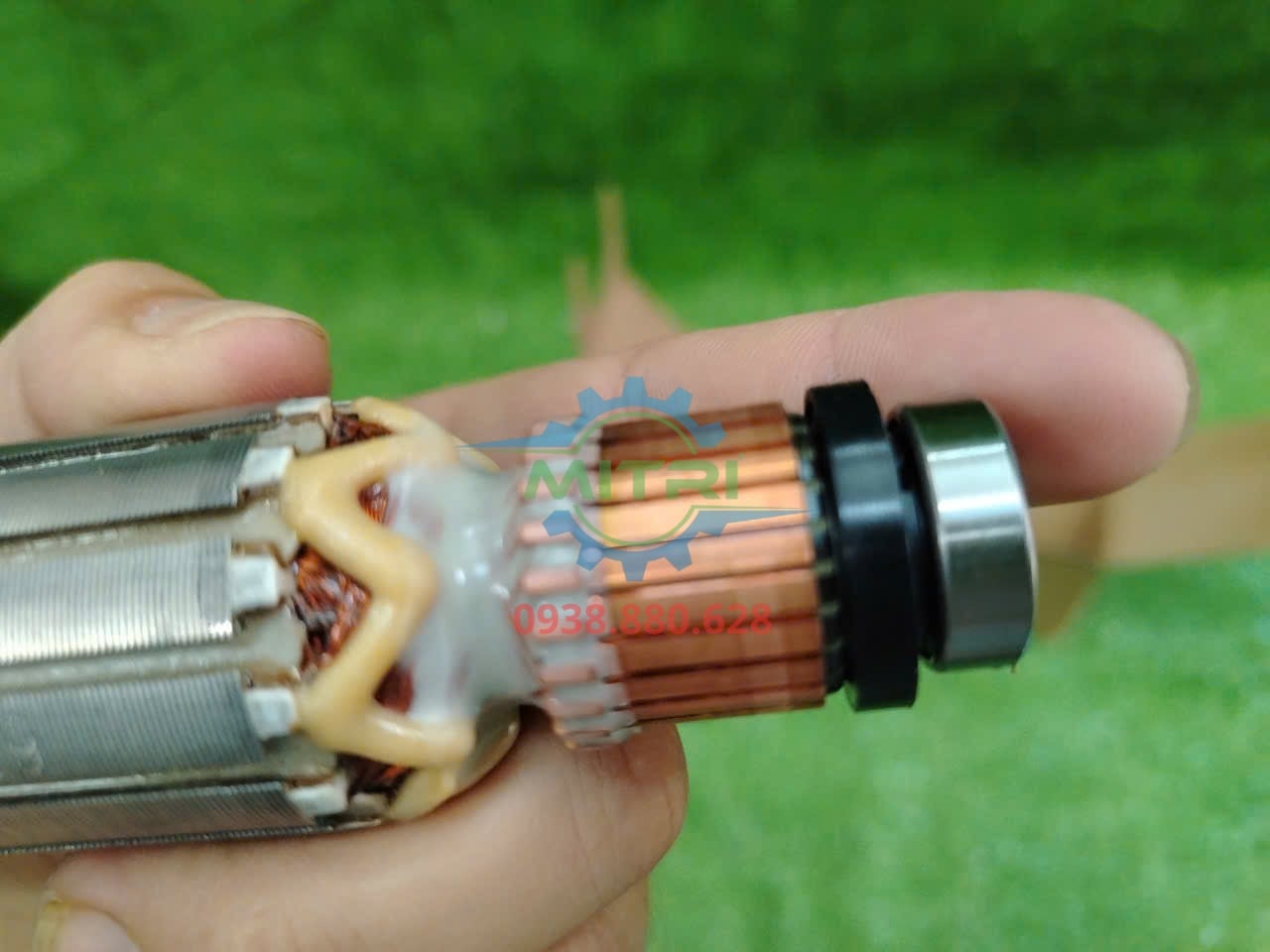 Rotor máy mài Makita 9553B 515619-7 chi tiết cổ góp và bạc đạn