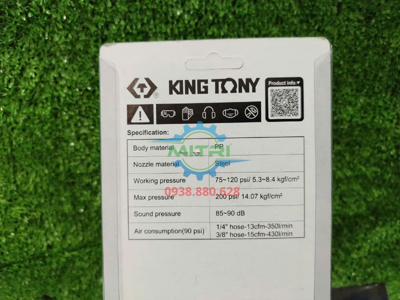 Mặt sau bao bì Kingtony 79900-10 với thông tin sản phẩm và thông số