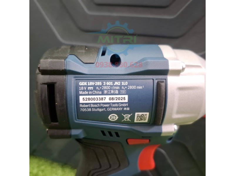 Tem model Bosch GDX 18V-285 trên thân máy