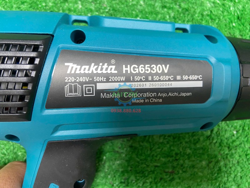 Tem model máy thổi hơi nóng Makita HG6530V chính hãng