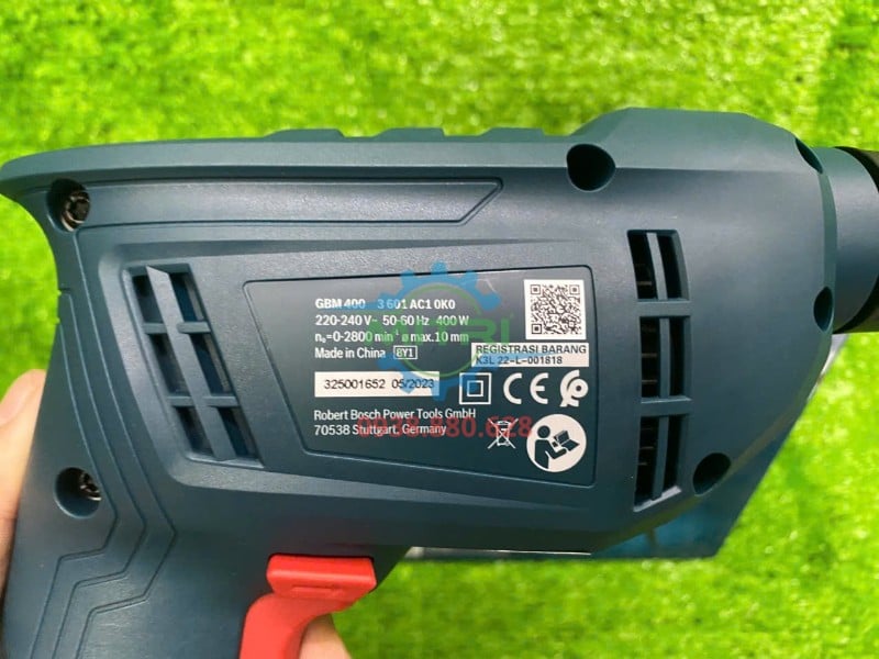 Tem thông số máy khoan Bosch GBM 400 chính hãng 400W Tem thông số máy khoan Bosch GBM 400 chính hãng 400W