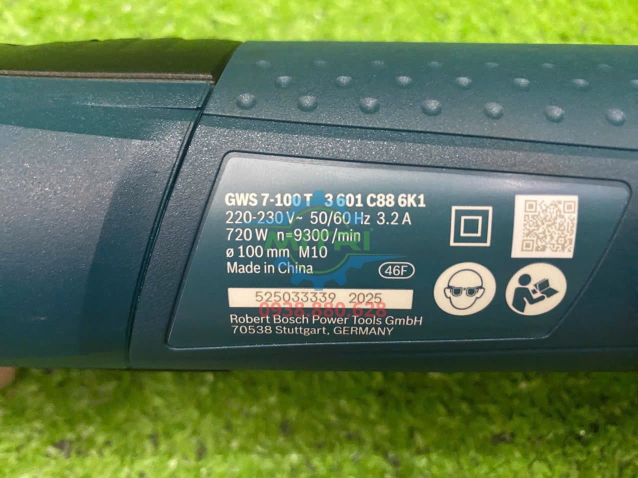 Tem thông số Bosch GWS 7-100T 720W đĩa 100mm tốc độ 9300 vòng phút