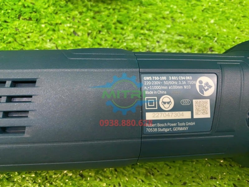 Tem thông số Bosch GWS 750-100 đĩa 100mm chính hãng
